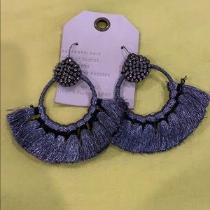 Anthropology black earrings